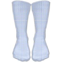 Baby Blue Gingham Graduated Compression Socks For Women And Men - Best Medical, Nursing, Travel Running Fitness