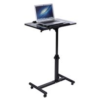 Height Adjustable Laptop Desk, Mobile Tilting Computer Stand Rolling Cart Notebook Table with Cooling Fan for Living Room Office Hospital Sofa Side Bedside