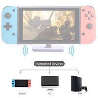 GuliKit NS07 Route Air Switch Bluetooth Adapter Wireless Audio Transmitter w/APTX Low Latency Hi-Fi for Nintendo Switch,Switch Lite,PS4,PC Laptops for Airpods Bluetooth Headphone Speakers (Red&White)