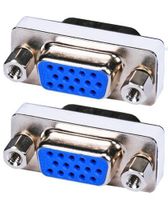F YL 2x VGA SVGA HD15 HD 15 Male to Female Mini Port Saver Coupler Adapter Converter