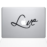 The Decal Guru 1780-MAC-13A-BLA Love's Signature Decal Vinyl Sticker, 13" MacBook Air, Black