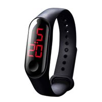 LED Electronic Sports Luminous Sensor Watches SOM Depth Waterproof Smartwatch for Women Men Kids (Black)