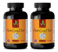 Energy Healing for Women - Anti-Gray Hair 1200 Mg - Saw Palmetto Capsules for Hair - 2 Bottles (120 Capsules)