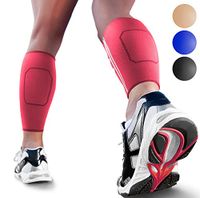 Calf Compression Sleeves by SPARTHOS (Pair) – Leg Compression Socks for Men and Women – Shin Splint Calf Pain Relief Air Travel Flight Nurses Maternity Basketball Football Soccer (Pink-M)