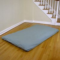 Royal Blue Shiatsu Massage Mat - Futon Style Large Bodwork Mat with Removalble Cotton Twill Cover