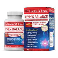 U.S. Doctors' Clinical HyperBalance Herbal Blood Pressure Circulation Support Supplement with Eucommia Bark, Senna, Rauwolfia, Wild Chrysanthemum (Packaging May Vary) [2 Month Supply ­– 60 Capsules]