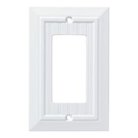Franklin Brass W35267-PW-C Classic Beadboard Single Decorator Wall Plate/Switch Plate/Cover, Pure White