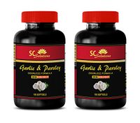 Blood Pressure Vitamins for Men - Garlic & Parsley 600MG (ODORLESS Formula) - Garlic for Blood Pressure - 2 Bottles 200 Softgels