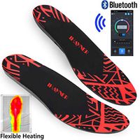 INWAVE US Heated Insoles Rechargeable Bluetooth Controlling Electric Foot Warmers Heating Shoe Inserts for Women and Men