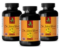Brain and Memory - ST. John's Wort Extract 475 Mg - St John - 3 Bottles (180 Capsules)