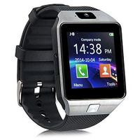 EZone Bluetooth Touch Screen Smart Wrist Watch HD Screen Phone with Camera, Fitness, Pedometer, Sleep Monitor (Silver)