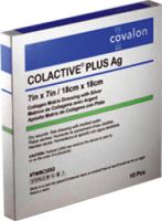 Covalon Technologies ColActive Plus Silver Collagen Dressing 7'' x 7'', Flexible, Latex-free (Box of 10 Each)