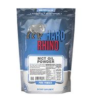 Hard Rhino MCT Oil Powder, 500 Grams (1.1 Lbs.), Lab-Tested, Scoop Included