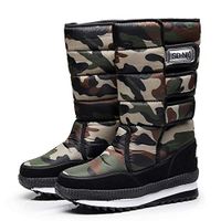 SUGEER Mens Waterproof Boots Warm Hook Winter Boots Snow Boots High Tube Booties Waterproof Hiking Boots
