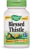 Natures Way Blessed Thistle, 390 milligrams Per Cap, 100 Vegetarian Capsules. Pack of 12 bottles