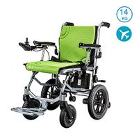 Lightweight Wheelchair, Dual-Function Heavy-Duty Electric Wheelchair, Open/Fast-fold Compact Electric Chair Drive with Power or Manual Wheelchair 12-Mile Range 45cm Wide Seat