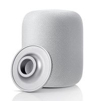 Circle HomePod Stand, Aluminum Alloy Coaster Homepod Shock Proof Anti Slip Pad Compatible with Apple HomePod Speaker (Silver)
