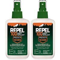 Repel 100 Insect Repellent Pump Spray 4oz for Mosquitoes Ticks Gnats (2-Pack)