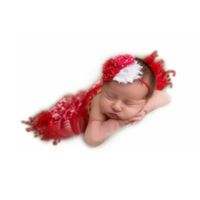 Newborn Boy Girl Photography Props Newborn Wraps Baby Props Photo Wrap Lace Yarn Cloth Blanket (red)