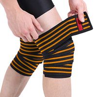 Knee Compression Sleeve for Men and Women,Support for Weightlifting,Fitness,Powerlifting,Gym Workout,Cross Training,WOD,Knee Straps for Squats Elastic Warps (Orange)