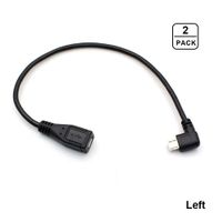 2 Pack Micro USB Extension Cable,Right Angle Micro USB 5Pin Male to Micro USB 5Pin Female Extension Cable,Sync Charging and Data Transferring Cable for Samsung, HTC, Huawei, Sony and More