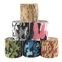 Andux Land 6 Rolls Camouflage Tape Bandage Cohesive Bandage Stealth Camo Tape Random Colors ZZTXBD-03 (5.0cm*4.5m)