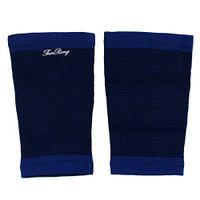 uxcell Black Blue Strip Elastic Thigh Support Sport Bandage x 2PCS