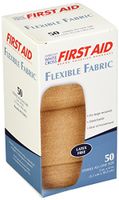American White Cross Fabric Adhesive Strips, Sterile, Lightweight, 2" x 4", 50/Box, 24 Box/Case (Pack of 1200), Model Number: 1570033