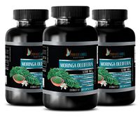 Immune System Booster Supplement - Moringa OLEIFERA Extract 4:1 1200MG - Moringa oleifera Tree Supplement - 3 Bottles (180 Capsules)
