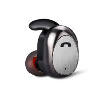 Bluetooth Headphone, TechCode Super Slim Mini Earphone Wireless Earbud Sport Noise Cancelling Earpiece Headset with Mic Compatible with iPhone X/XS/XR/XS Max, Galaxy Note 8/Note 9, S8/S9 Plus(Black)