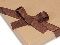 Satin Stretch Wide Loop Elastic Pre-Tied Bow - 12" Loop - Chocolate