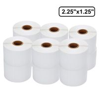 RBHK 12 Rolls Direct Thermal Labels 2-1/4'' x 1-1/4'', Permanent Adhesive Shipping Labels for Zebra Printer, SKU Labels Address Labels, 1000 Labels per Roll