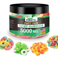 Party Pack Hemp Gummies Fancyli 5000mg Stress Anxiety Relief Made in USA Natural Safe Oil Gummies Mood Enhancer Immune Support 60Sweet 12OZ