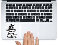 Slotherin Sloth Slytherin Harry Potter Printed Trackpad Clear Vinyl Decal Sticker Compatible with Apple MacBook Pro Air 11" 12" 13" 15" All Years Laptop Trackpad Keyboard (11 " Macbook Air)