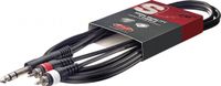 Stagg 6ft. Y Cable - Stereo Phone Plug / 2 x Male RCA