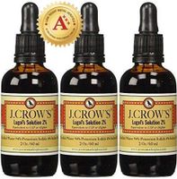 J.CROW'S® Lugol's Solution of Iodine 2% 2 oz Three Pack (3 Bottles)