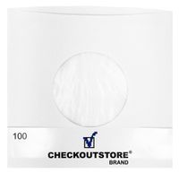 CheckOutStore (200) Paper Record Inner Sleeves with Hole for 7" Vinyl 45 RPM Records (Polylined)