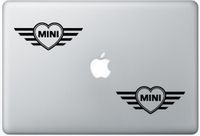 Mini Cooper Heart ArcDecals78602321 Set Of Two (2x) , Decal , Sticker , Laptop , Ipad , Car , Truck
