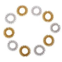 Artibetter 10pcs Finger Acupressure Massage Rings Chinese Medicine Acupressure Massage Rings (Random Color)