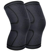 AVIDDA Knee Brace Support Pair for Men Women, Compression Knee Sleeve for Joint Pain Relief, Arthritis, Meniscus Tear, Injury Recovery, Running, Squats, Weight Lifting, Football Gray XL