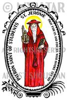 St Jerome Patron Saint of Students 4"x6" Set of 6 Linen Postcards