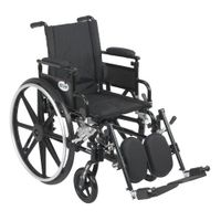 Drive Medical Viper Plus GT Wheelchair with Flip Back Removable Adjustable Desk Arms, Elevating Leg Rests, 18" Seat