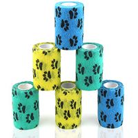 AUPCON Cohesive Bandages Self Adhesive Bandage Vet Wrap Bulk Self Adherent Wrap Non-Woven for Pets Animals & Ankle Sprains & Swelling Supply, FDA Approved 4 Inches x 5 Yards