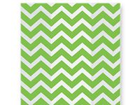 100ct Small Green Chevron Zig Zag Striped 7x2x4" Cello Party Treat Food Snack Bags
