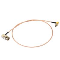 Superbat HD-SDI hard disk video ecorder cable DIN 1.0/2.3 Right Angle to BNC 75ohm for Blackmagic BMCC BMPC HyperDeck Kameras 2ft(60cm)