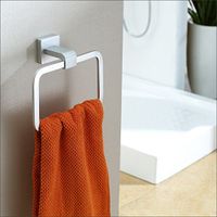 BOEN A2016 SOLID Aluminum Bathroom Towel Ring/Holder Wall Mount, Sliver Grey