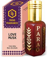 Parag Fragrances Love Musk Unisex Attar 1 Tola / 12ml (Crystal Series) (Limited Time Launching Offer Pack) Natural Distiled Attar/Alcohol Free Attar/Long Lasting Attar