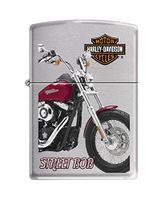 Zippo Harley-Davidson Street Bob Brushed Chrome Pocket Lighter
