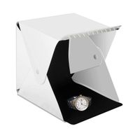 Light Box Photography, Portable Mini Photo Studio for Small Items (9.5x9.5x8.7) with Two Backdrops
