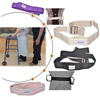 MABUA Physical Therapy Gait Belt with Metal Buckle -1 Loop Handle Beige 60", 1 Loop Handle Beige 72", Black 60", Pink 60"